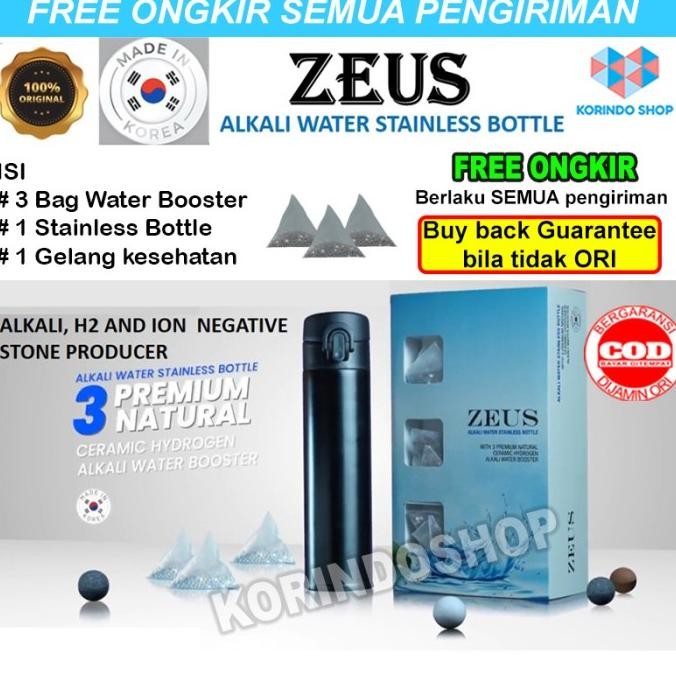 

ZEUS ALKALI HYDROGEN WATER ISI 3 BAG BATUAN ALAMI KOREA ORIGINAL DAN TERPERCAYA