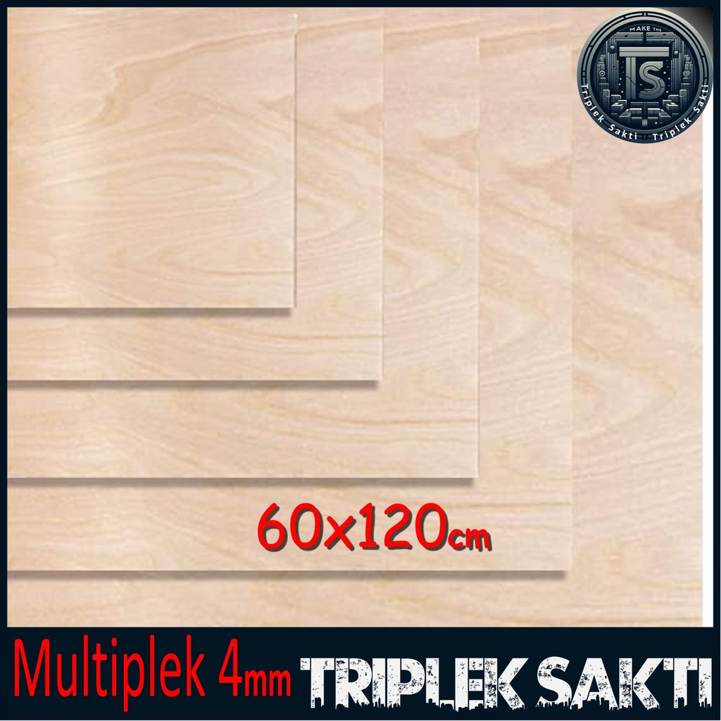 Multiplek Triplek 4mm 60x120 cm ISI 2 LEMBAR ( 4 mm | 60x120cm | 120x60cm | 120x60 | 60 x 120 cm )
