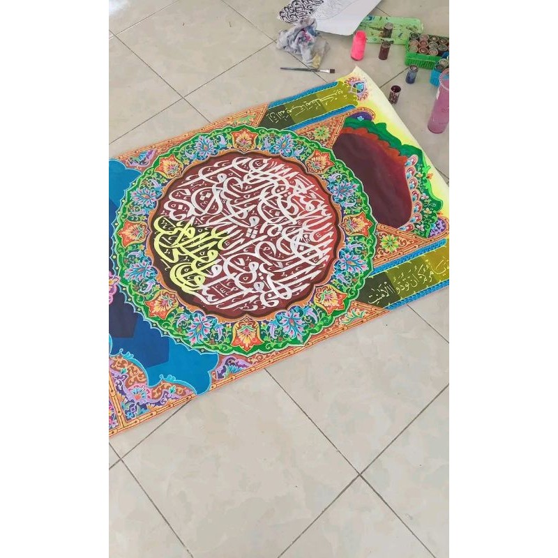 mal kaligrafi dekorasi 120×80