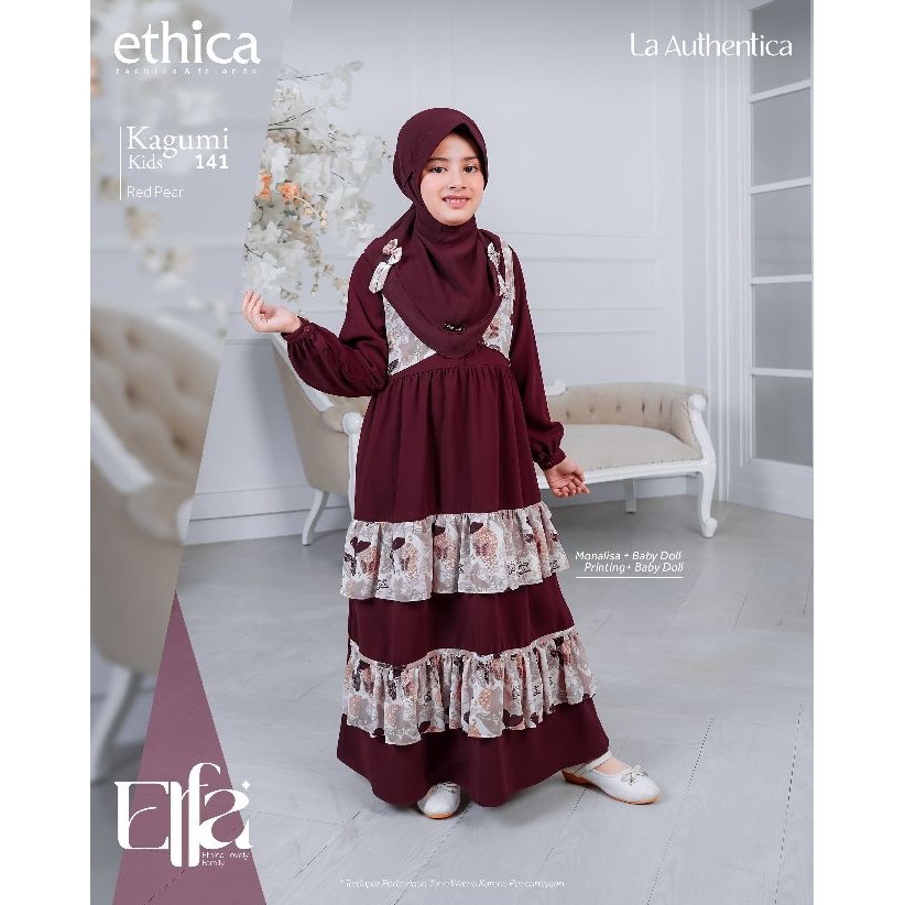 GAMIS ANAK ETHICA KAGUMI KIDS 141 | Model Gamis Anak Trendy | Gamis Anak Terbaru 2025