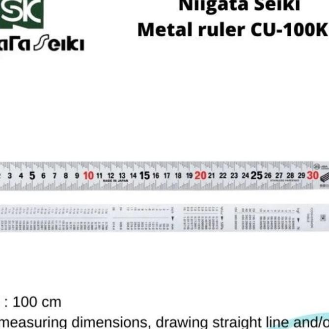 

Diskon NIIGATA SEIKI (SK) Metal Ruler CU-100KD Penggaris bex90 Murah