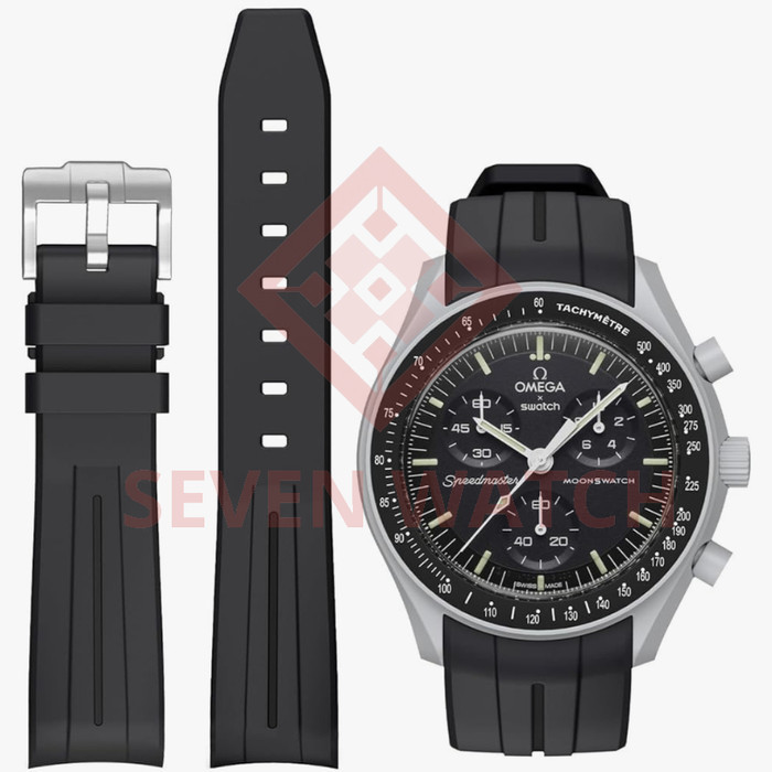 Terlaris Strap Jam Tangan Omega X Swatch Moonswtach Black mission to moon SALE