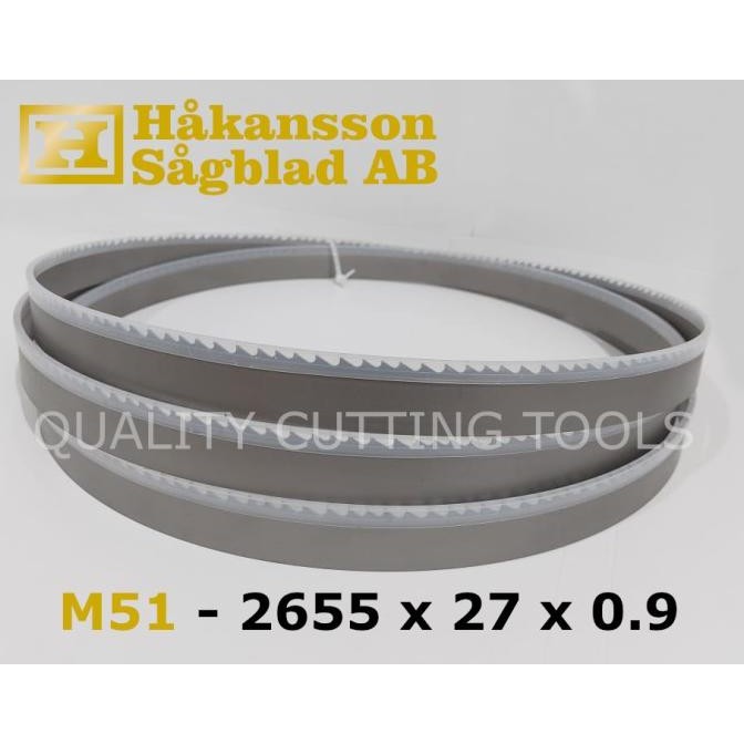 Hakansson Metal Bandsaw Blade M51 / Mata Gergaji Besi 2655 X 27 X 0.9