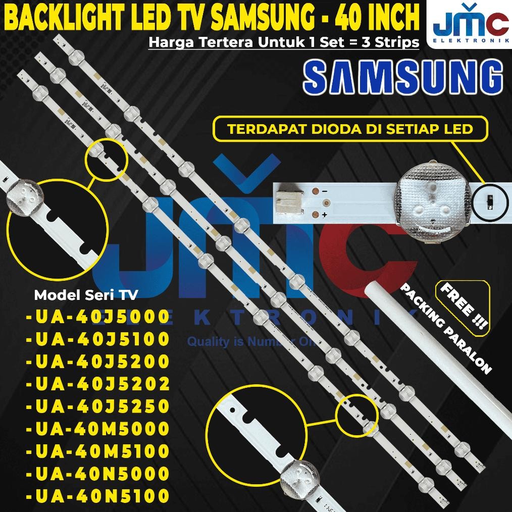(POTONGAN HARGA) BACKLIGHT TV SAMSUNG 40 INCH UA40J5000 UA40J5100 UA40J5200 UA40J5202 UA40J5250DK UA