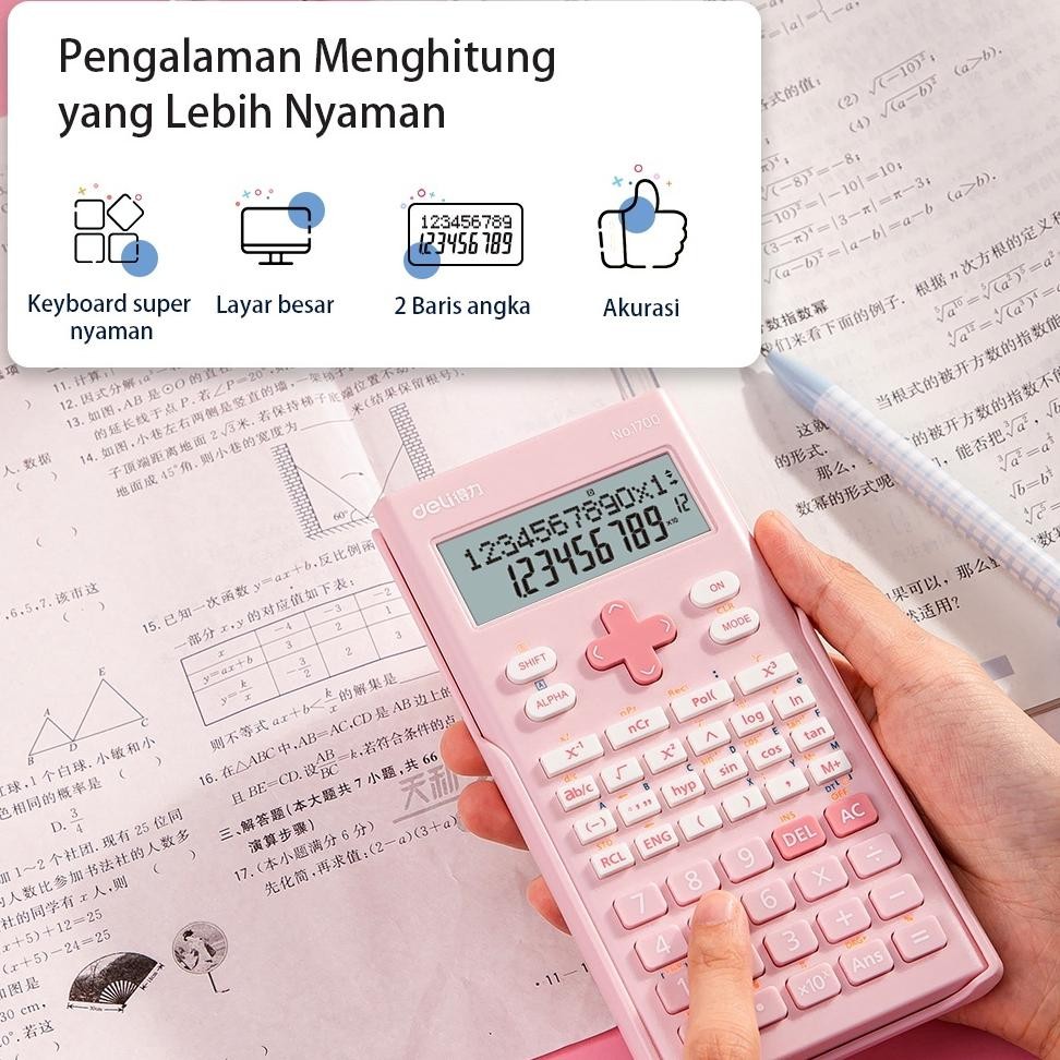 

ORIGINAL Deli Scientific Calculator / kalkulator 240 fungsi 1700 jk-54