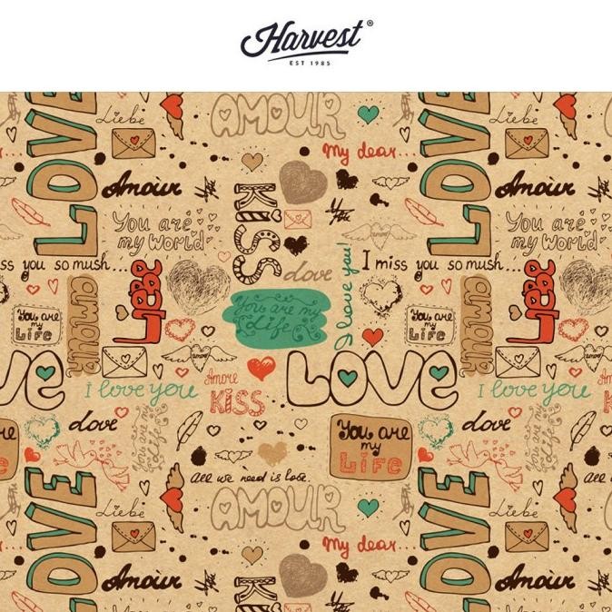 

TERLARIS Kertas Kado Harvest / Wrapping Paper Brown Kraft Fancy - Paket isi 4 Oz67