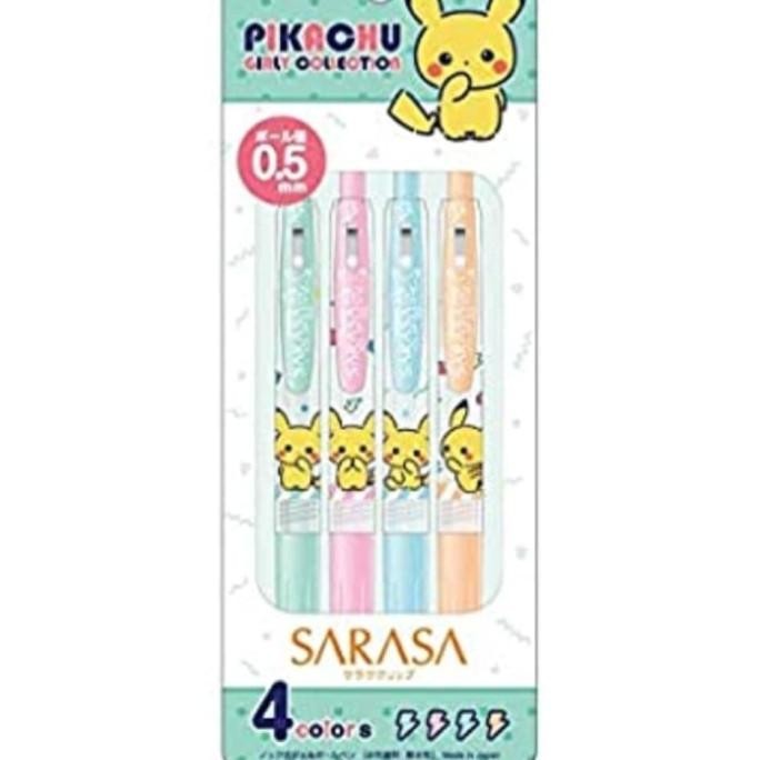 

HARGA DISC - Sarasa Pokemon Pikachu Girly Collection 0.5 Set A (4 Pens)