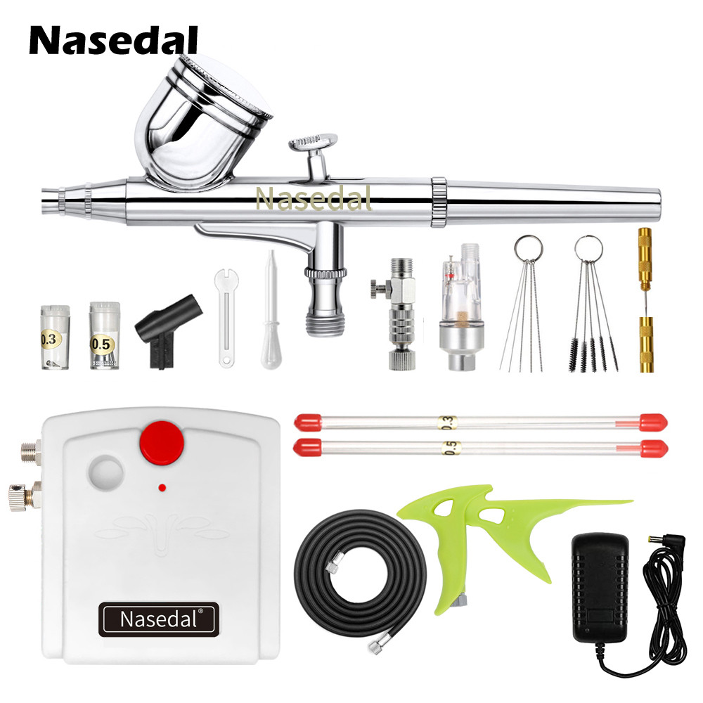 

Kit Kompresor Airbrush Nasedal 0.3Mm Pena Penyemprot Aksi Ganda Dekorasi Kue Model Seni Kuku Alat Cat NT-13W |2BB17DF9|