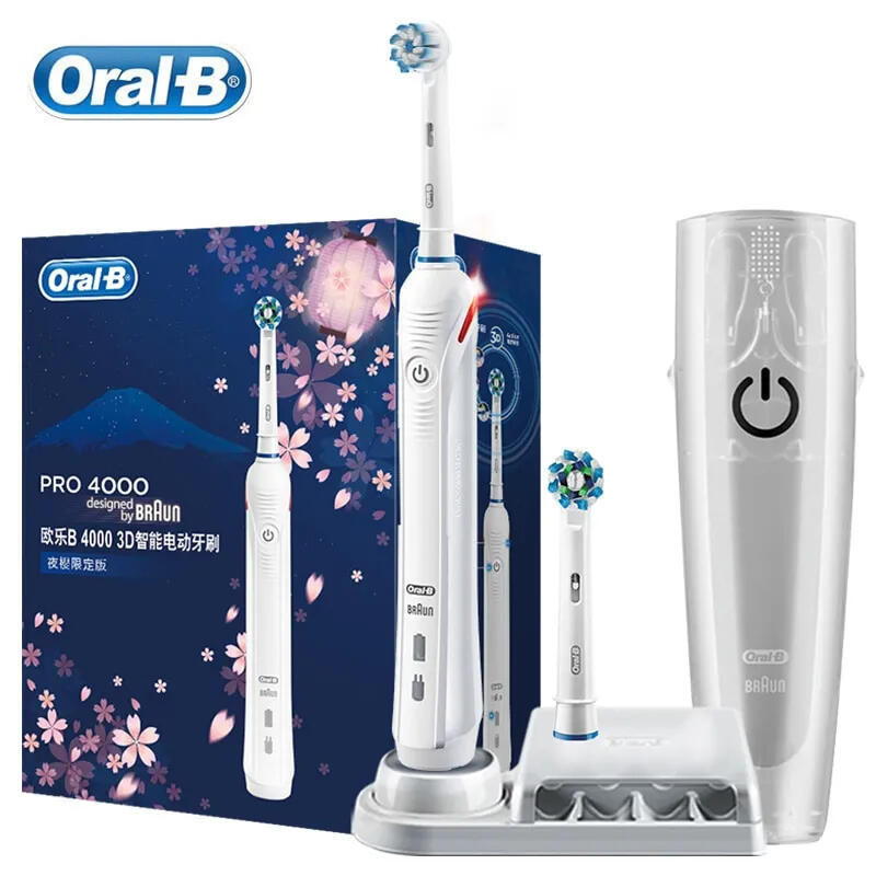 

Oral B PRO 4000 Sikat Gigi Elektrik Sonik 3D untuk Dewasa Sikat Pemutih Gigi Efektif & Mudah Diisi Ulang Tahan Air |C8FCD3AB|