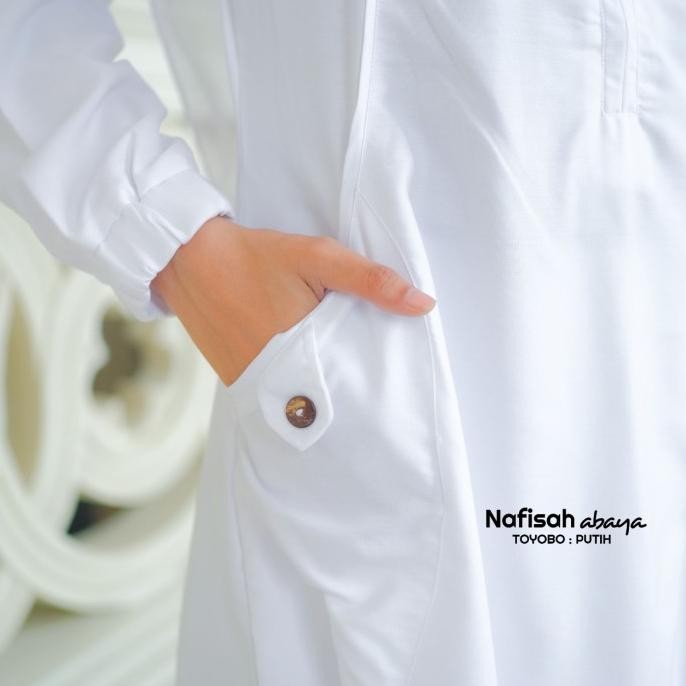 gamis putih wanita bahan toyobo original / gamis umroh / nafisah abaya BNJ