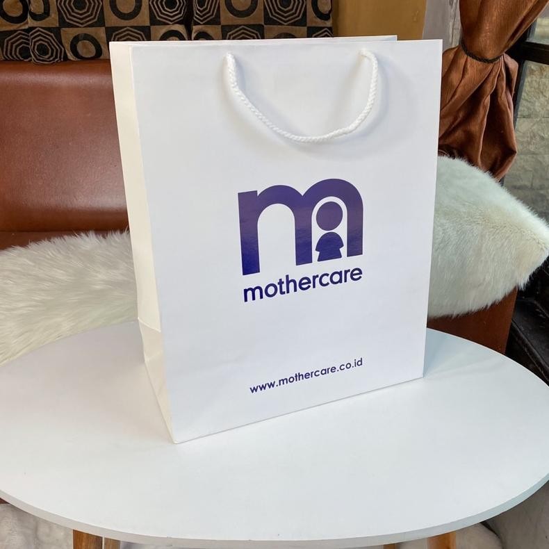 

ORIGINAL Paper Bag Mothercare Putih Size Besar Bungkus Kado Hadiah Anak dar-10