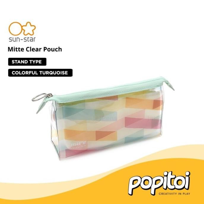 

HARGA DISC - SUN-STAR Mitte Clear Pouch Pen Case Pencil Kotak Tempat Pensil SunStar