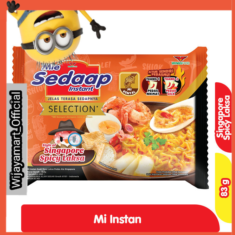 

Sedaap Mi Instan Selection Singapore Laksa Pedas 83 g