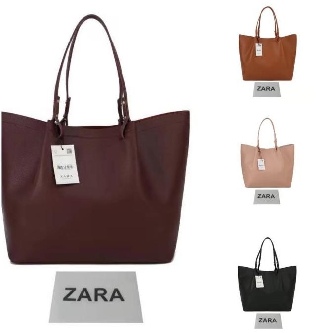 Terlengkap S15 Tas Kulit Wanita Totebag Simple Nded Asli Import Zara Sitiaisyah0415