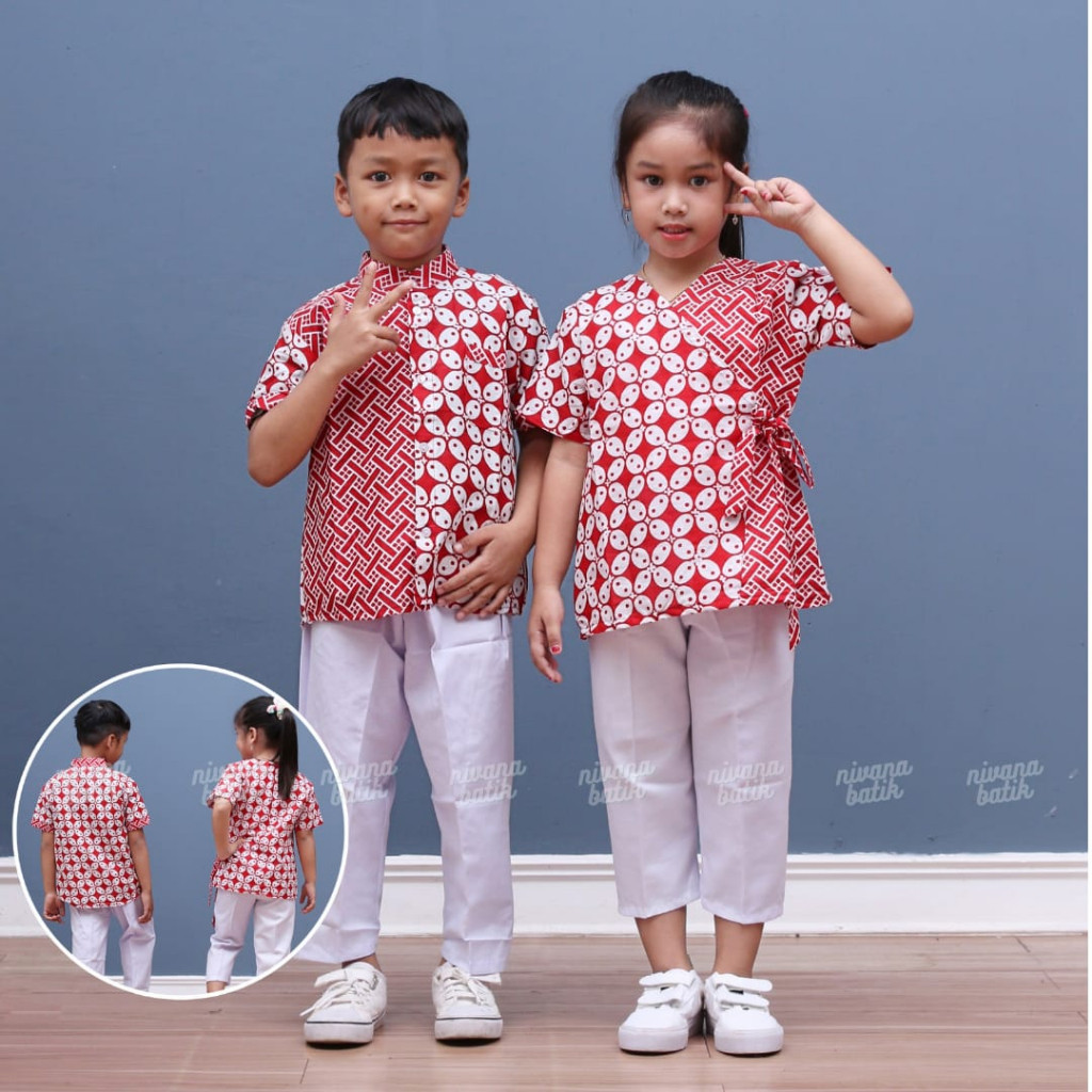 Batik Anak Terbaru 2024 Atasan Hem Laki2 Modern Kmja Umur 3-12 Thn Fashion Btik Jogja Solo Baju Pria
