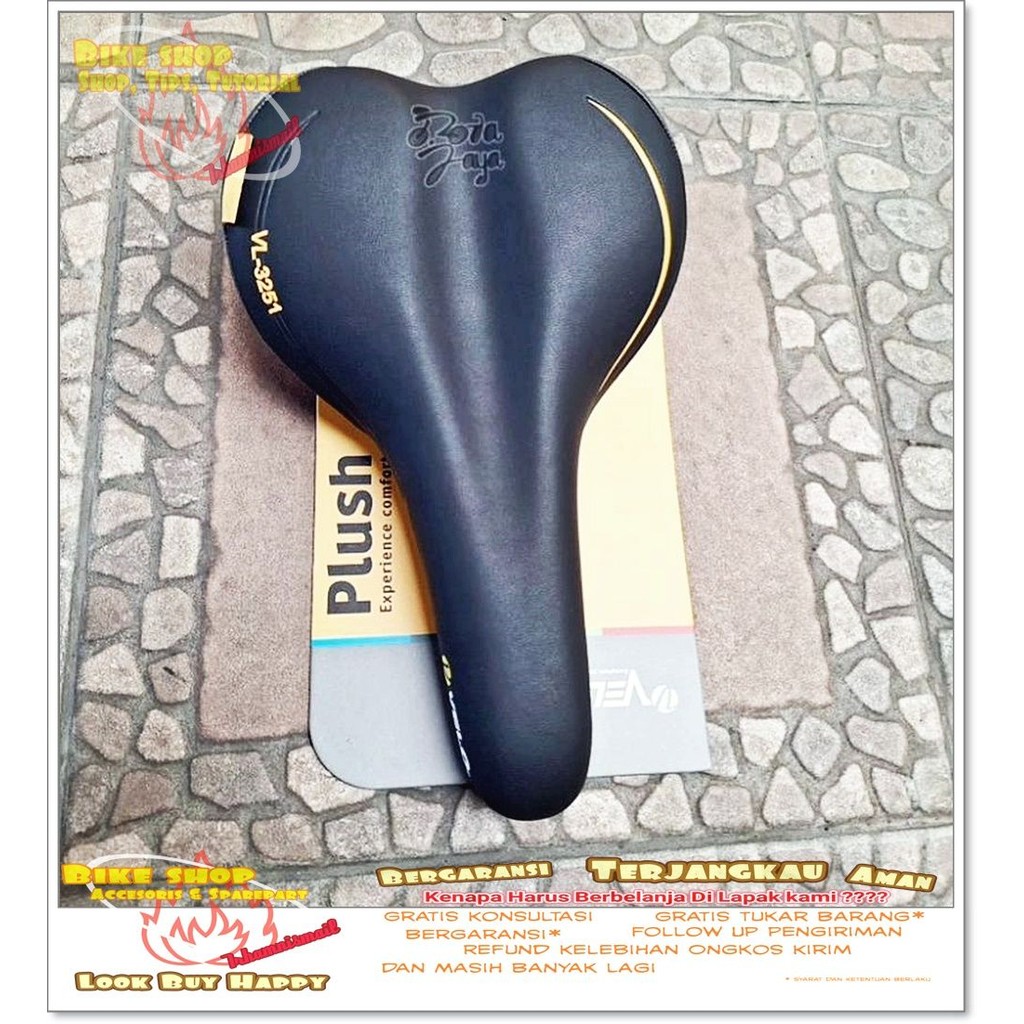SADEL JOK MTB VELO PLUSH 3251 HITAM Sepeda MTB BMX