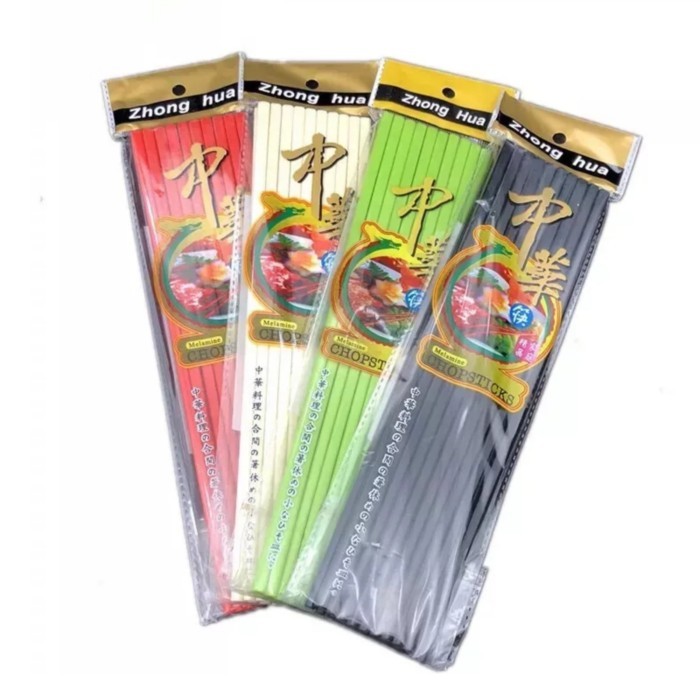 Ready oke] Sumpit Makan Melamin Melamine Chopsticks Mie Warna 1Pack Isi 10 Pasang