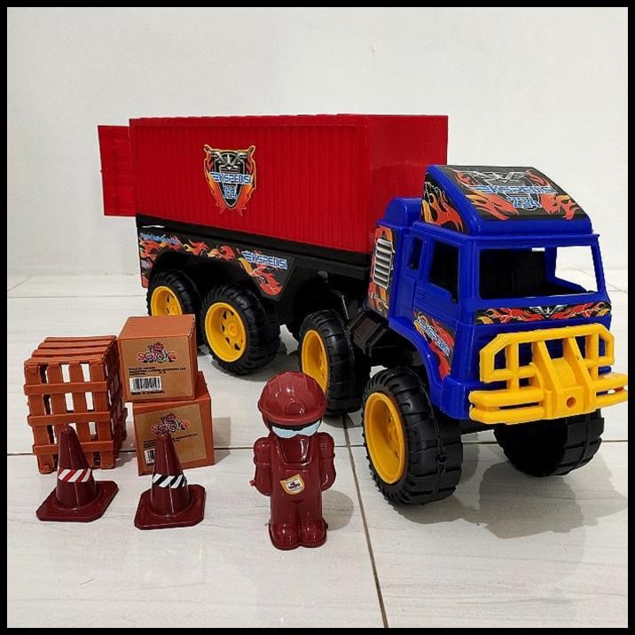 Mainan Truk Container Jumbo - Miniatur Mobil Truck Kontainer Anak
