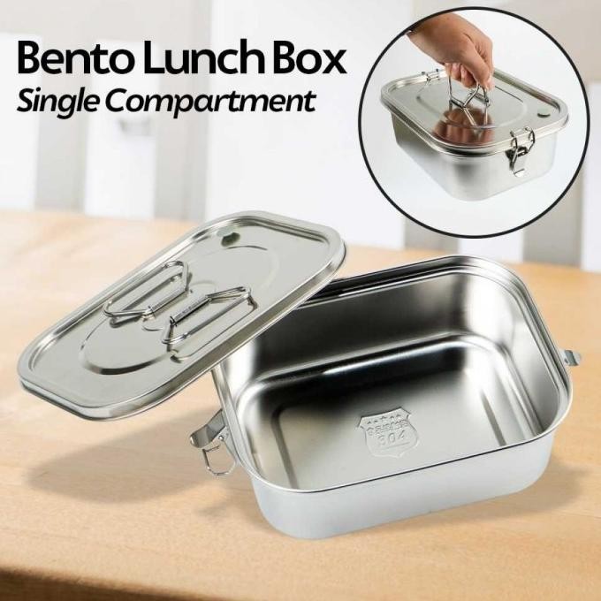 Kotak Makan Bekal Bento Lunch Box Lock N Lock Stainless Steel 304