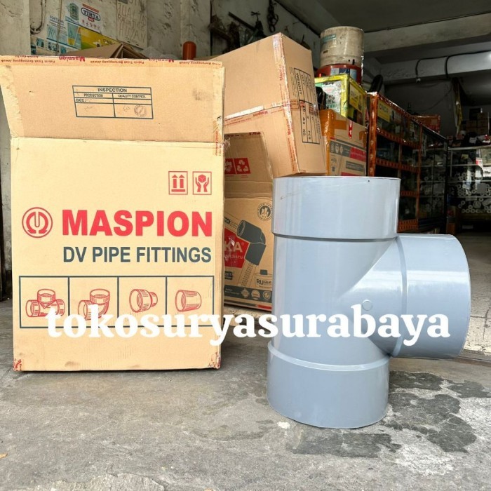 $$$$] MASPION TEE 10 inch - tee 10" maspion dv Tee PVC 10" D / T sok pipa pvc 10 inch D maspion TEE