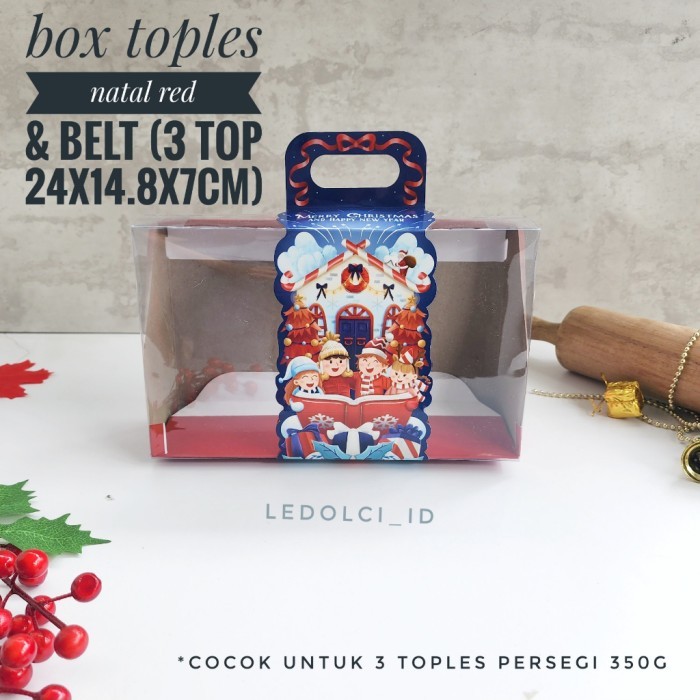 

+++++] 5 PCS WB TOP 3 - BOX TOPLES HAMPERS NATAL HANDLE BELT MED 24x14.8x7