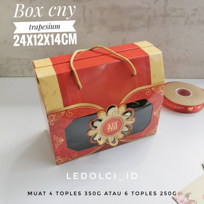 

&<&<&<&] BOX TOPLES COOKIES IMLEK CNY SINCIA TRAPESIUM 24x12x14 CM