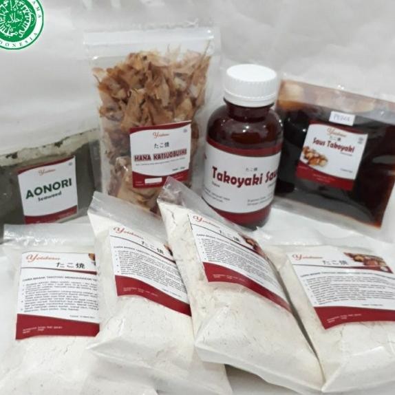 

Takoyaki Jakarta 1 Paket Bahan Lengkap Isi Tepung + Katsuobushi + Saus