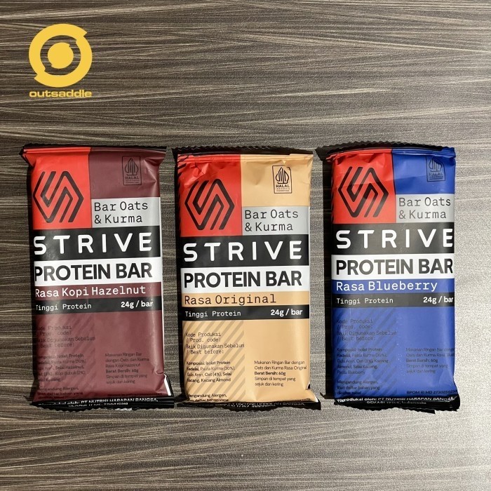

OBRAL STRIVE Protein Bar Healthy Snack rasa Original Blueberry Kopi Hazelnut