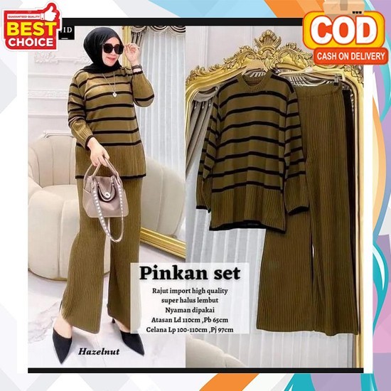 Setelan One Set Wanita Terbaru 2024 Baju 2In1 Cewek Istri Setcell Harian 1Set Celana Satuset Atasan 