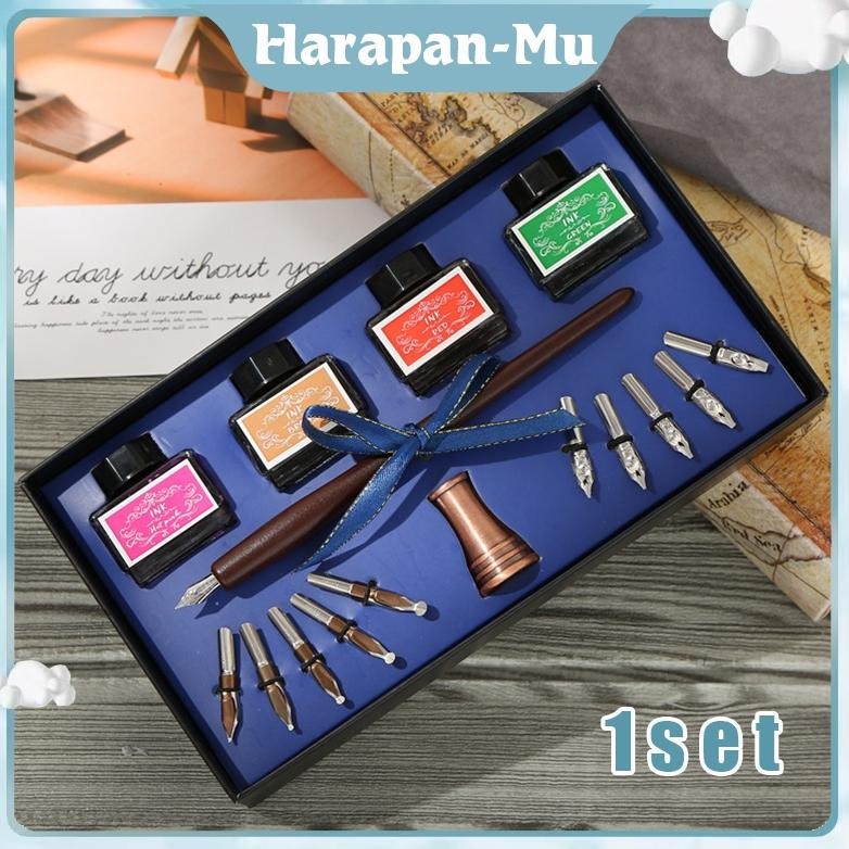 

y-76 Ink Pen Pena Celup Kaligrafi Calligraphy Pen Fountain Kaligrafi Stainless Refill Tinta Inks Pen Stand Viral
