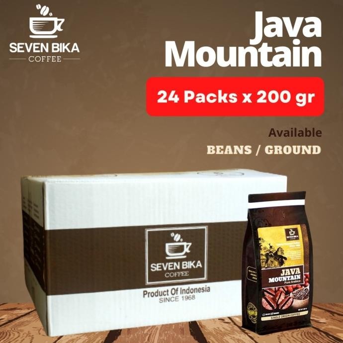 

Sb Premium Java Mountain Pure Arabica 200 Gr. 24 Pcs. Biji/ Bubuk.