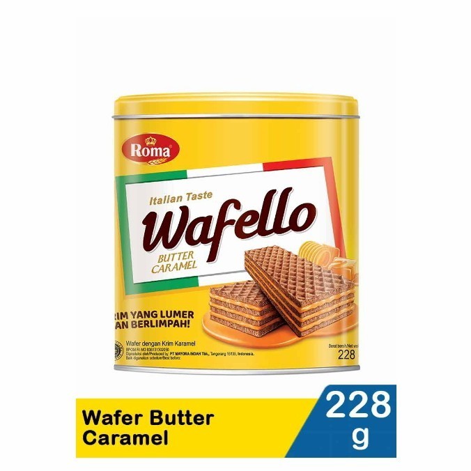 

SPECIAL Wafello Wafer Italia Caramel Kaleng 228 gram