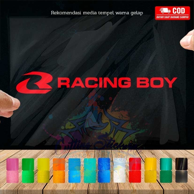 Cutting Stiker RCB Racing Boy Variasi Motor Mobil Sticker Timbul Keren Nyala Dasbor Spakbor Visor Bo