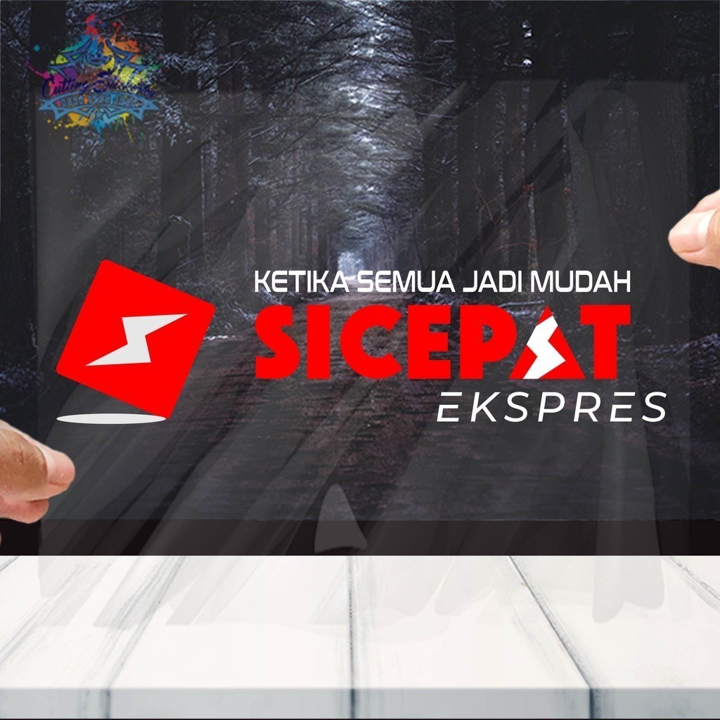 Cutting Stiker Sicepat Ekspres Variasi Motor Mobil Sticker Timbul Keren Nyala Dasbor Spakbor Visor B