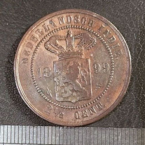 #10-BB. UANG KUNO / KOIN KUNO / BENGGOL 2.5 CENT TAHUN 1899