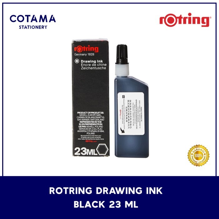 

ROTRING DRAWING INK BLACK / REFILL TINTA HITAM RAPIDO ISOGRAPH 23 ML