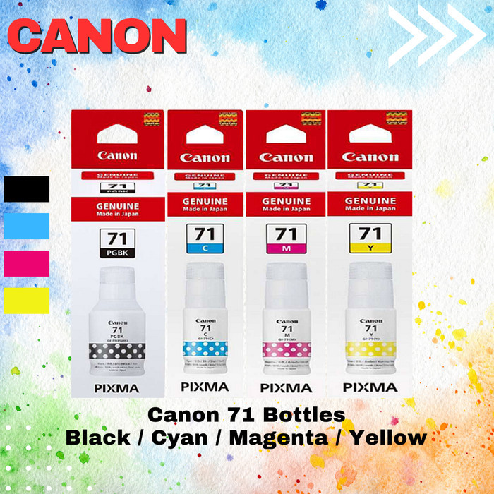 

1 SET TINTA CANON GI-71 BLACK BIRU YELLOW MAGENTA ORIGINAL G1020