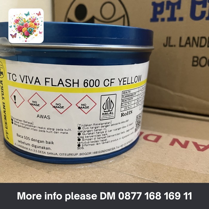 

TINTA CETAK CEMANI TOKA - TC VIVA FLASH 600 CF YELLOW