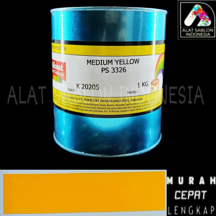 

TINTA SABLON POLICOAT PS 3326 MEDIUM YELLOW TINTA PVC 1KG