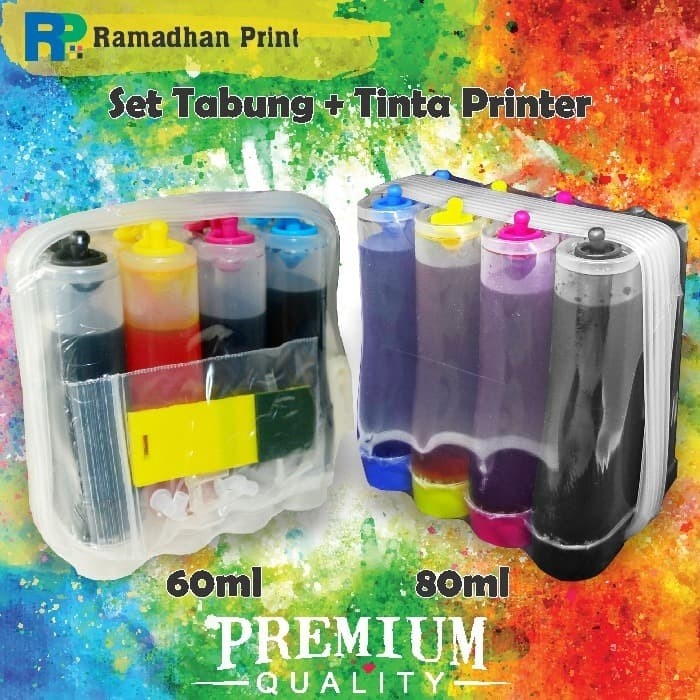 

TABUNG INFUS 60ML / 80ML + TINTA INK TANK SET 4 COLOR