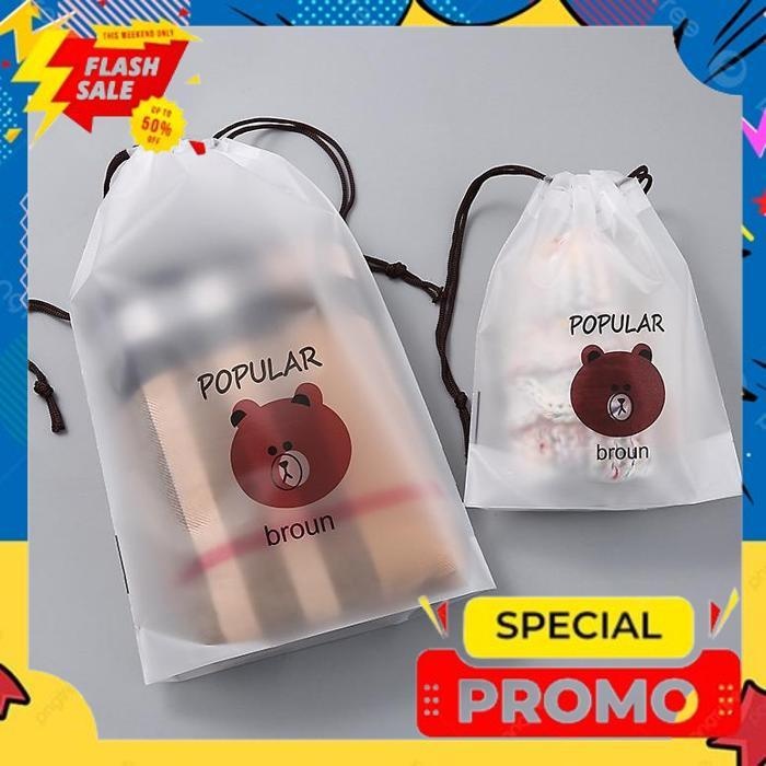 SALE POBI TRAVEL PUCH BAG ORGANIZER TRAVELLING TAS SERUT PLASTIK PENYIMPANAN MAKEUP FURUBA