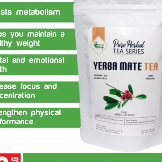 

Yerba Mate Tea : Boost Energy Improve Mental Focus (30 Tea Bag)
