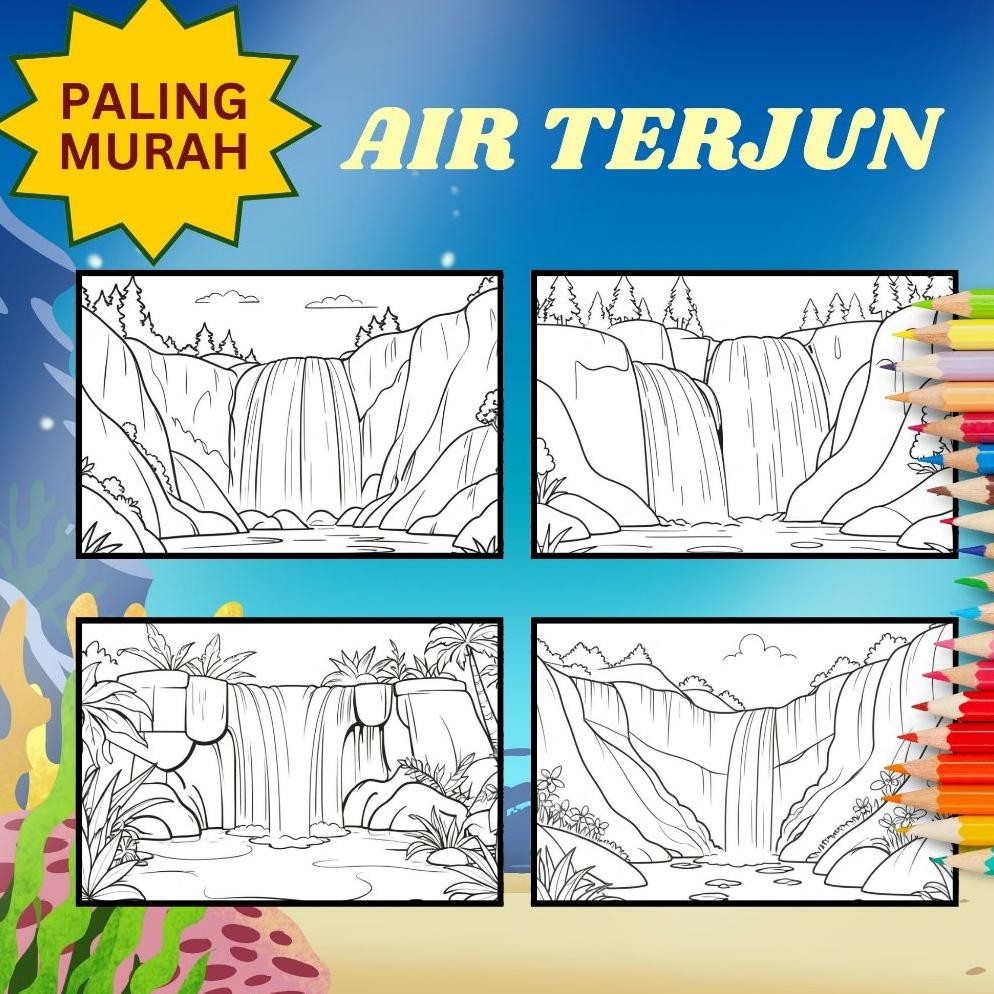 

Kertas Mewarnai A5 / Air Terjun / Buku Gambar Mewarnai / Coloring Book / Untuk Sd Tk Paud Racun Shopee