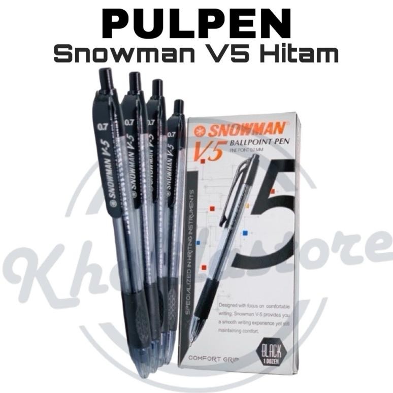 

Pulpen Cetek Snowman V5 Hitam isi 12 pcs LARIS