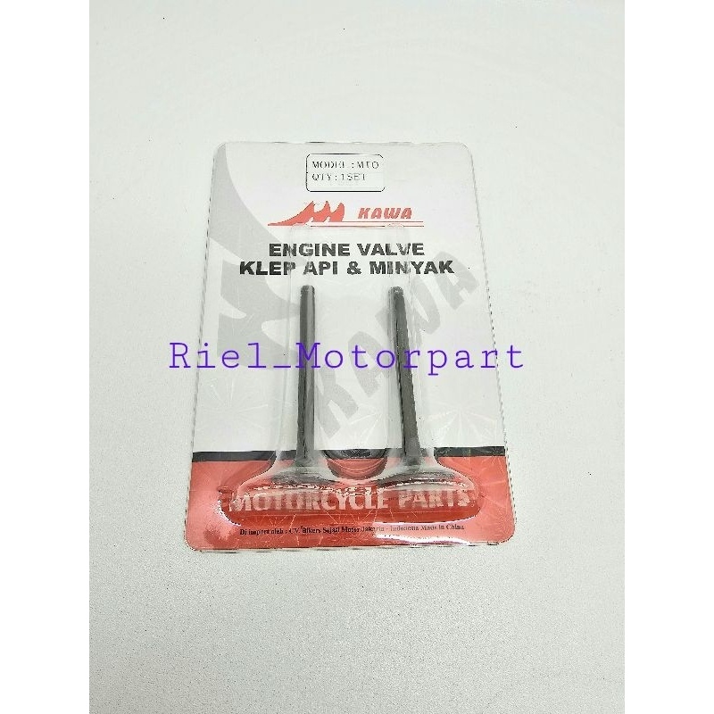 Klep Set (KAWA) MIO / ASTREA / SUPRA FIT / LEGENDA / GRAND / PRIMA / REVO / FIT NEW payung valve kle