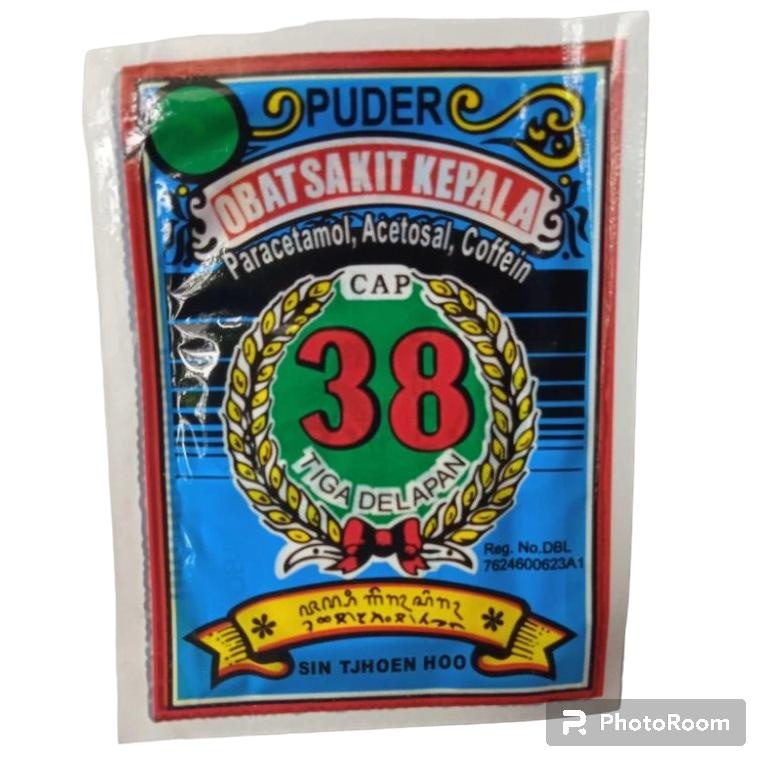 Puder Cap 38 Obat Sakit Kepala/ Paracetamol, Acetosal, Coffein - Termurah