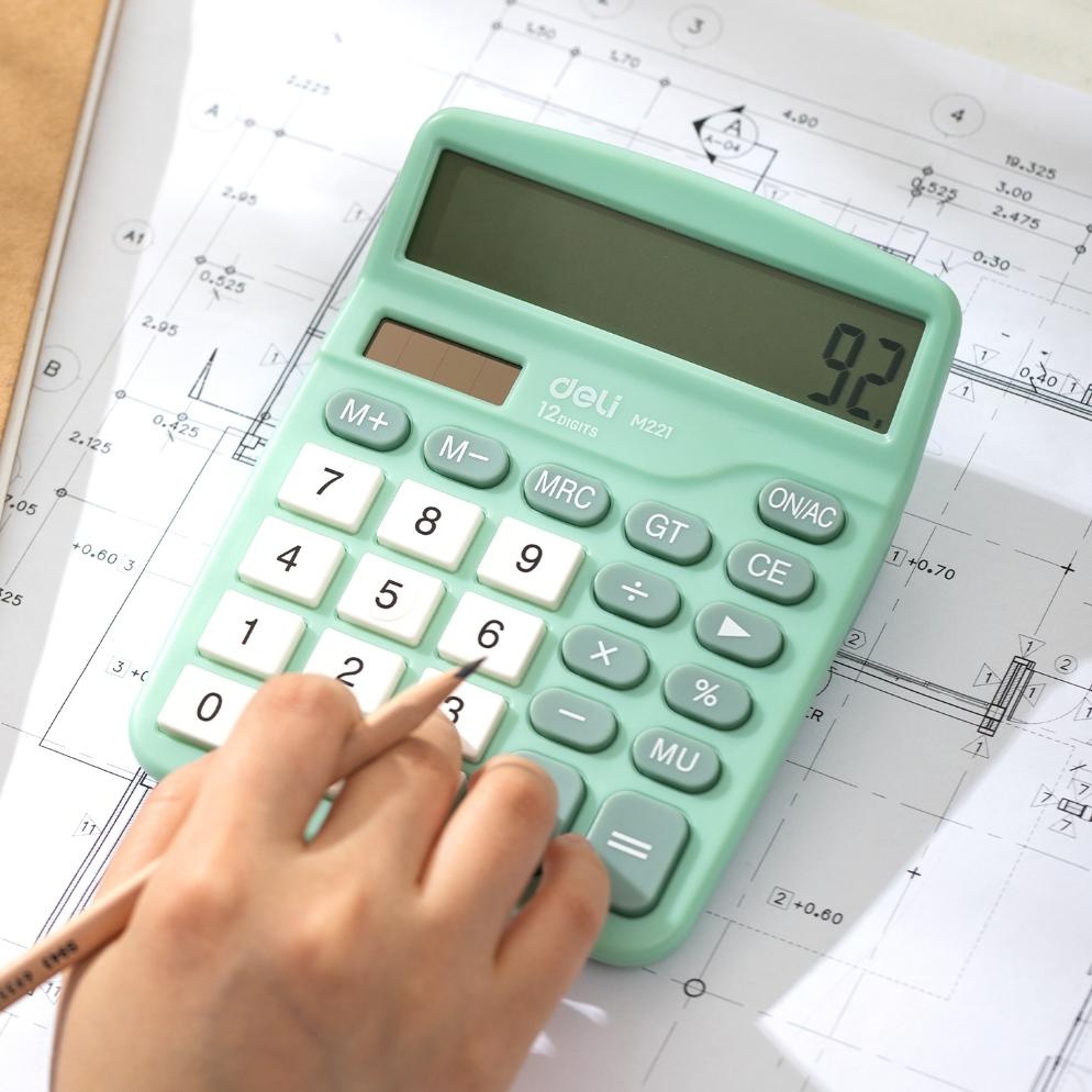 

th-23 Deli Kalkulator Meja / Desktop Calculator Layar 12 Digit Warna Lucu EM221 Berkualitas