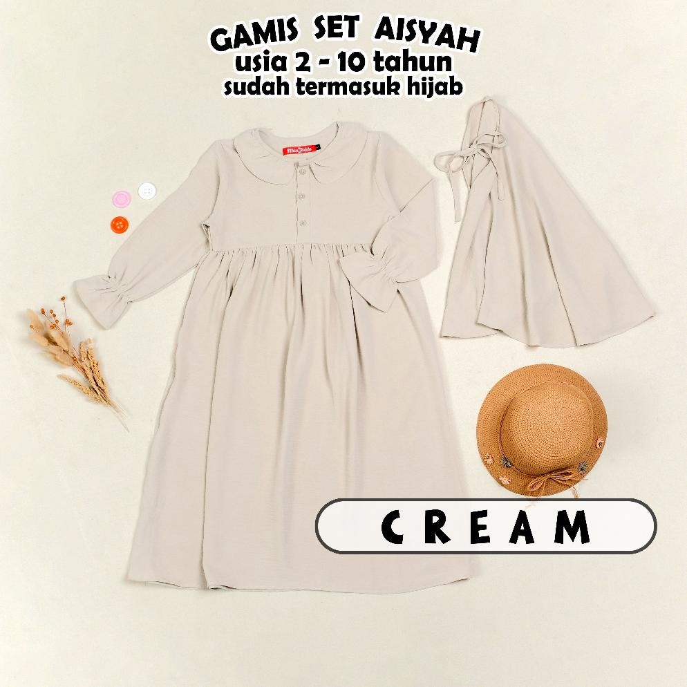 wwr-76 Kemerdekaan SALE  - MAN JADDA - Aisyah Gamis dan Hijab Anak  2-10 Tahun Crinkle Airflow Stela