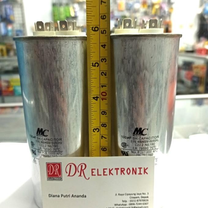 Kapasitor Capasitor Running Mc 100Uf 100 Uf Mikro 450V 450 400 Volt