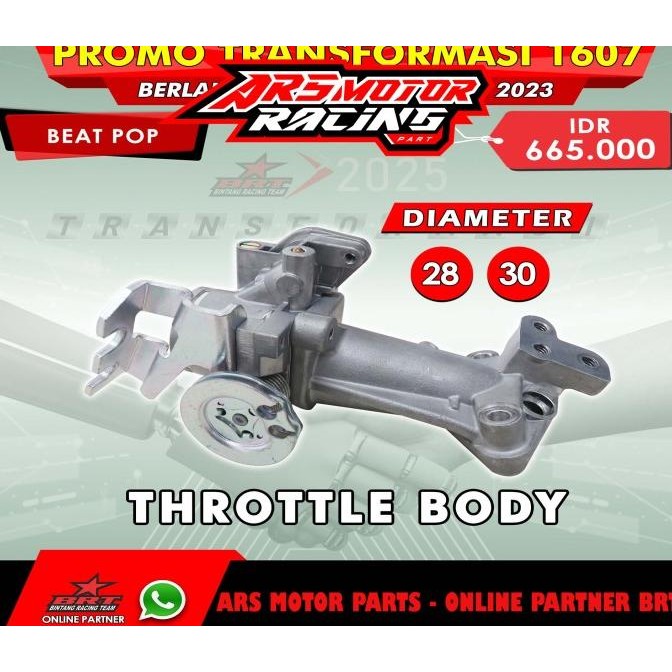 THROTTLE BODY BRT TB BRT BEAT SCOOPY FI BEAT POP ESP STREET 28MM 30MM